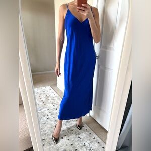 L'AGENCE
Seridie Neon Blue Midi Slip Dress
$575